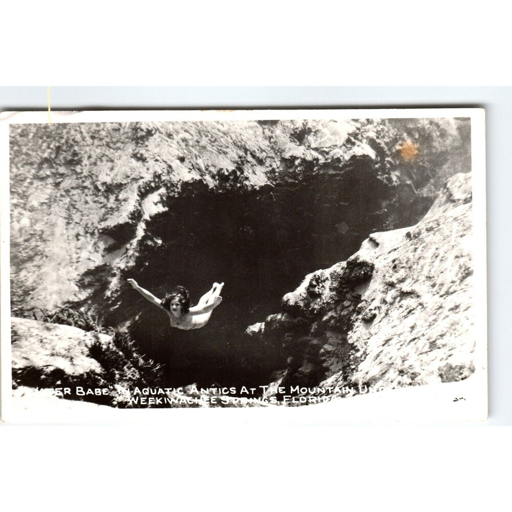 Weeki Wachee Mermaid Water Babe Real Photo Postcard Florida Fish Underwater RPPC